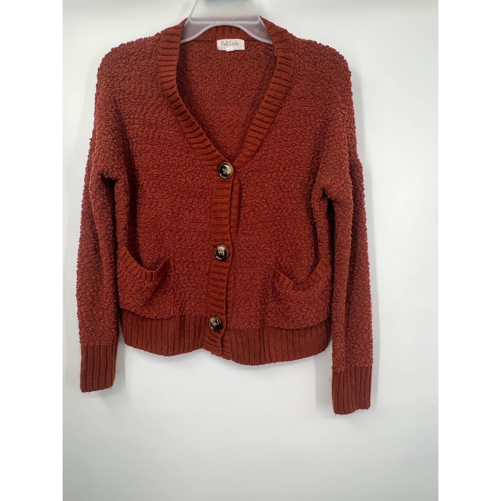 Full Circle Trends Burgandy Cardigan‎ Sweate Women's Size S